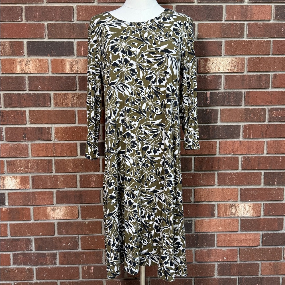 Garnet Hill Knit Trapeze Dress Size Large